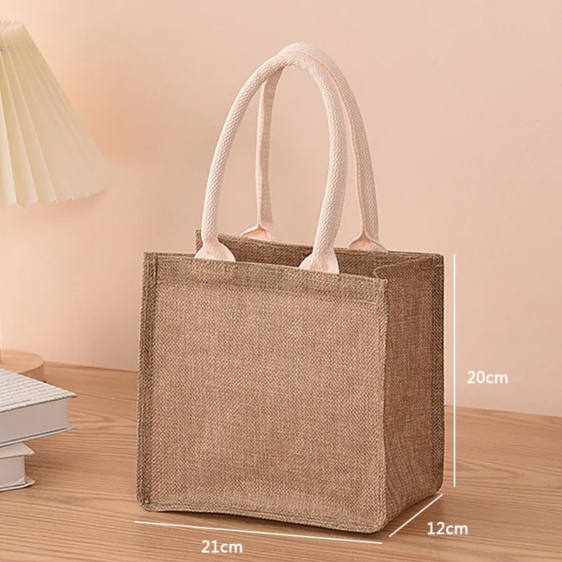 Linen Shopping Bag With Hand Painted Eco Friendly Design - Smarsty