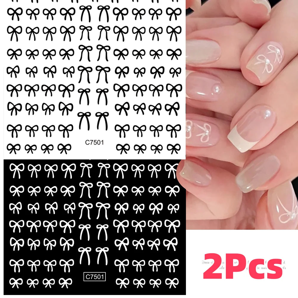 Self-Adhesive 3D Bowknot Nail Stickers for Easy Manicure - Smarsty