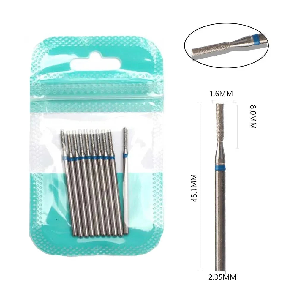 10 Piece Diamond Nail Drill Bit Set for Perfect Manicures - Smarsty