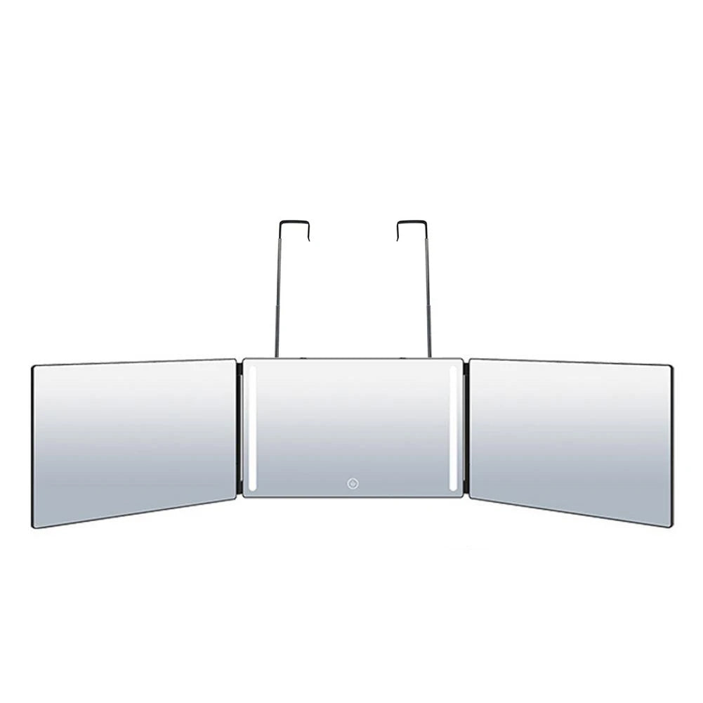 360 Degree LED Trifold Haircut Mirror for Easy Styling - Smarsty