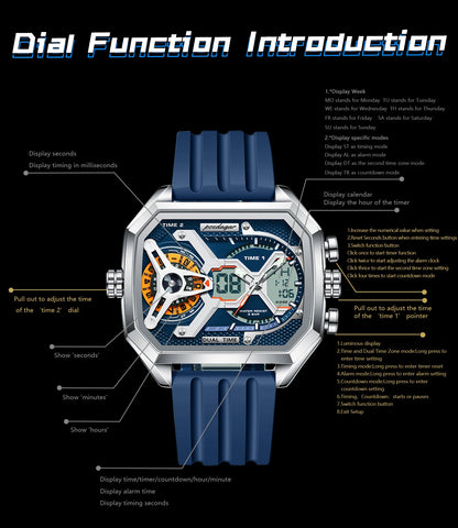 Luxury Men’s Luminous Quartz Watch with LED Calendar - Smarsty