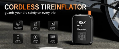 Cordless Wireless Air Pump Portable Tire Inflator 150 PSI - Smarsty