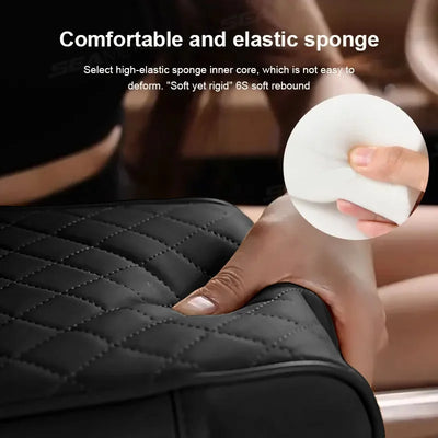Auto Center Console Armrest Cushion With 2 Cup Holder Armrest Heightening Pad Auto Amrest Pillow Cover Pad for All Seasons - Smarsty