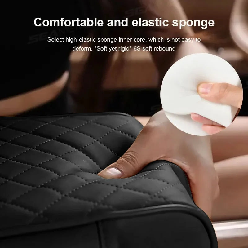 Auto Center Console Armrest Cushion With 2 Cup Holder Armrest Heightening Pad Auto Amrest Pillow Cover Pad for All Seasons - Smarsty
