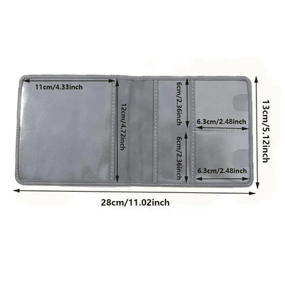 Car Registration Driver's License and Insurance Card Holder - Leather Vehicle Glove Box Automobile Documents Paperwork Organizer - Smarsty