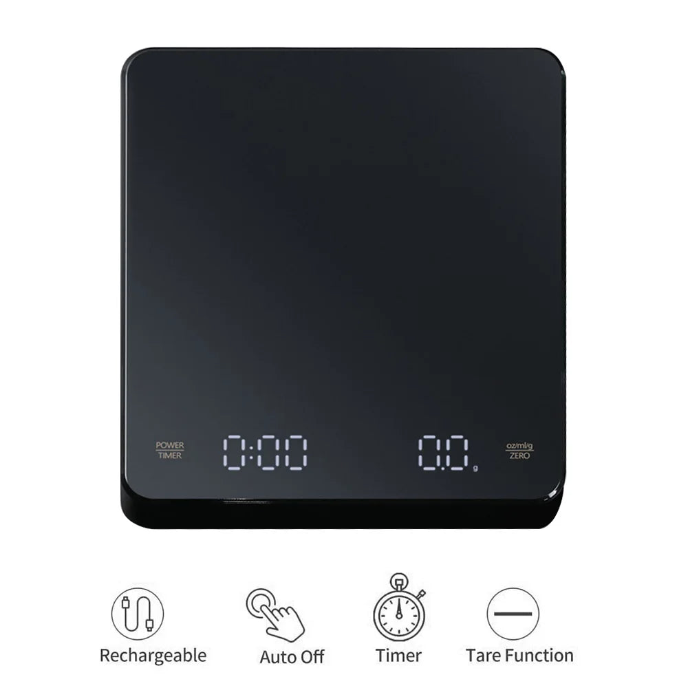 Digital Coffee Scale with Timer and LED Display - Smarsty