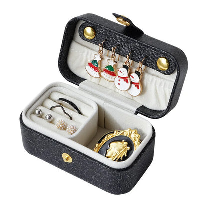 Portable Minimalist Pu Leather Jewelry Box for Travel - Smarsty