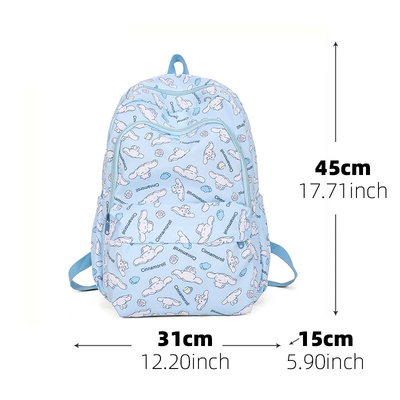 Cinnamoroll Anime Cartoon Large Capacity Kids Backpack - Smarsty