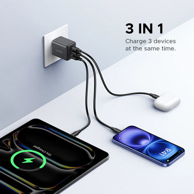 【US Plug】UGREEN 20W 30W GaN Charger Mini PD 3.0 USB C Phone Charger For iPhone 16 15 14 Pro Samsung S25 Xiaomi Tablet iPad Air - Smarsty