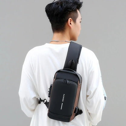 Anti Theft Chest Bag With USB Charging Crossbody For Men - Smarsty