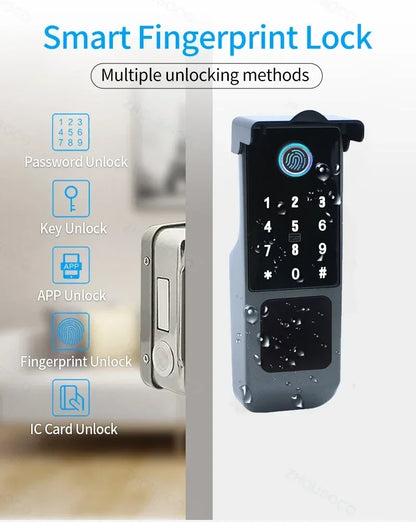 Waterproof Smart Door Lock with Bluetooth and WiFi Control - Smarsty