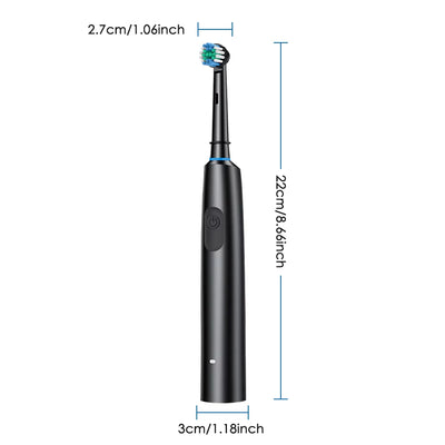Smart Rotating Timing Electric Toothbrush, Rechargeable Rotary Toothbrush with 4 Heads, 5 Modes Setting Teeth Whitening Oral Car - Smarsty