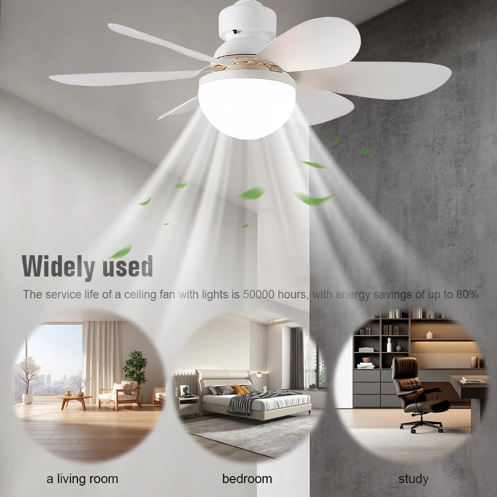 Screw in Ceiling Fan in Light Socket with Remote Ceiling Fan with Light for Bedroom Kitchen Living Room