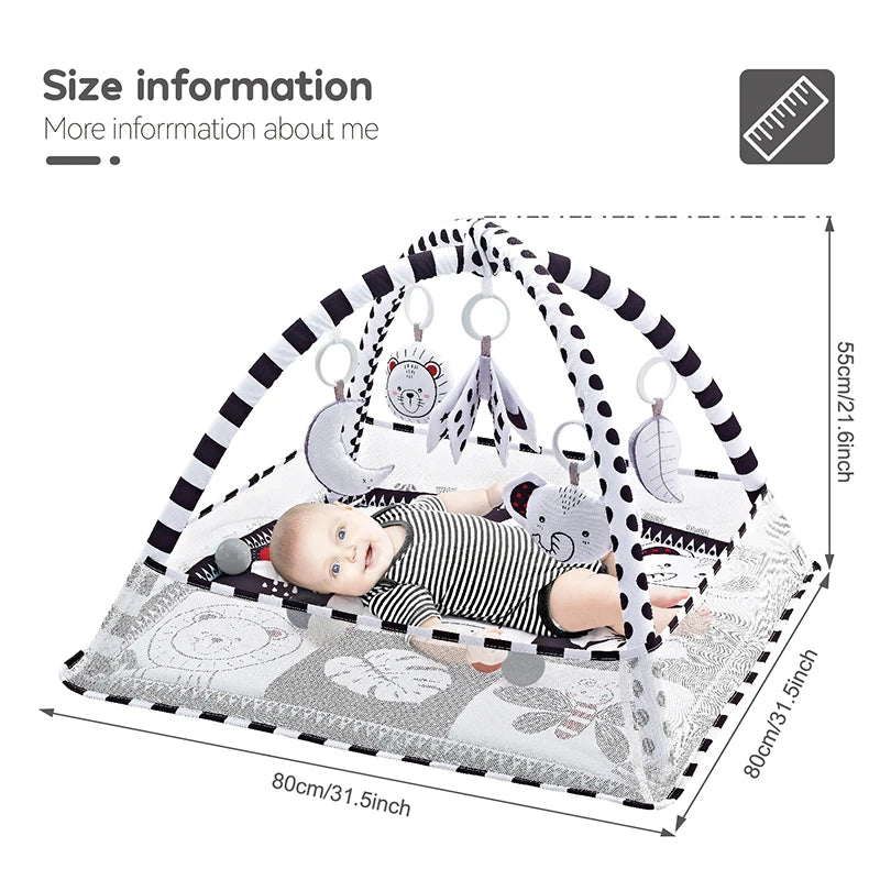 Baby Play Gym Mat With Rack For Tummy Time Crawling - Smarsty