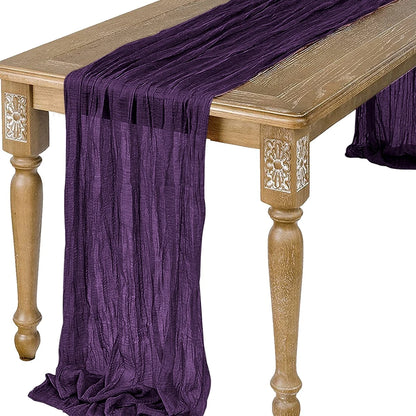 Semi-Sheer Gauze Table Runner for Vintage Weddings - Smarsty