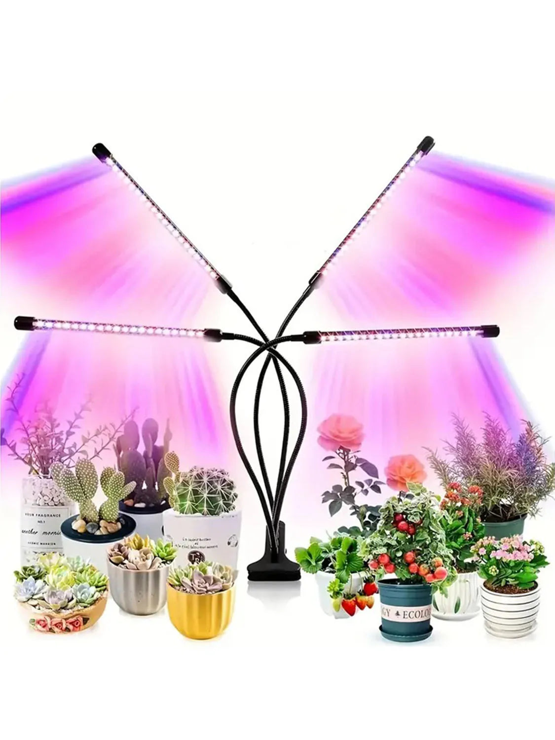 USB LED Plant Grow Light Indoor Garden 5 Dimmable Levels Grow Light Full Spectrum Timer Setting Hydroponic Greenhouse 3H/9H/12H