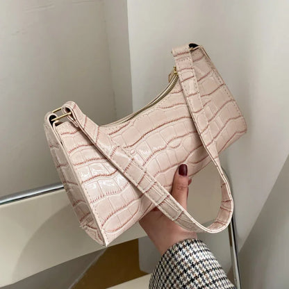 Retro Alligator Print PU Leather Small Women Handbag - Smarsty