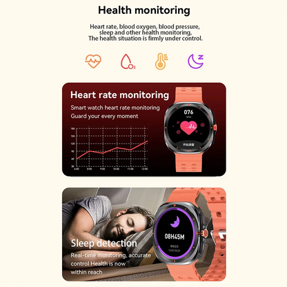 Smart Watch with Heart Rate Monitor and AMOLED Screen - Smarsty