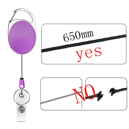 Transparent Cards Slots ID Tag Badge Holder with Badge Reel Cards Storage Organizer Employee Pass Work Card Case Sleeve - Smarsty
