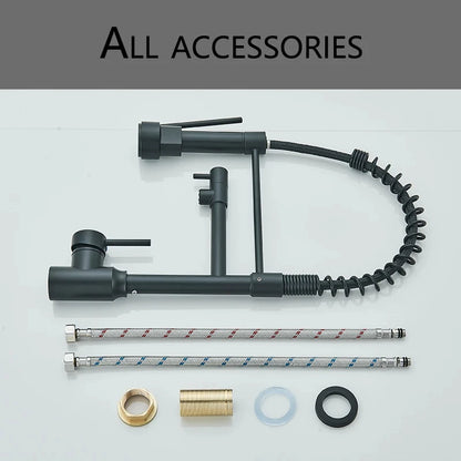 Black Kitchen Sink Faucet With Dual Spout Rotation - Smarsty