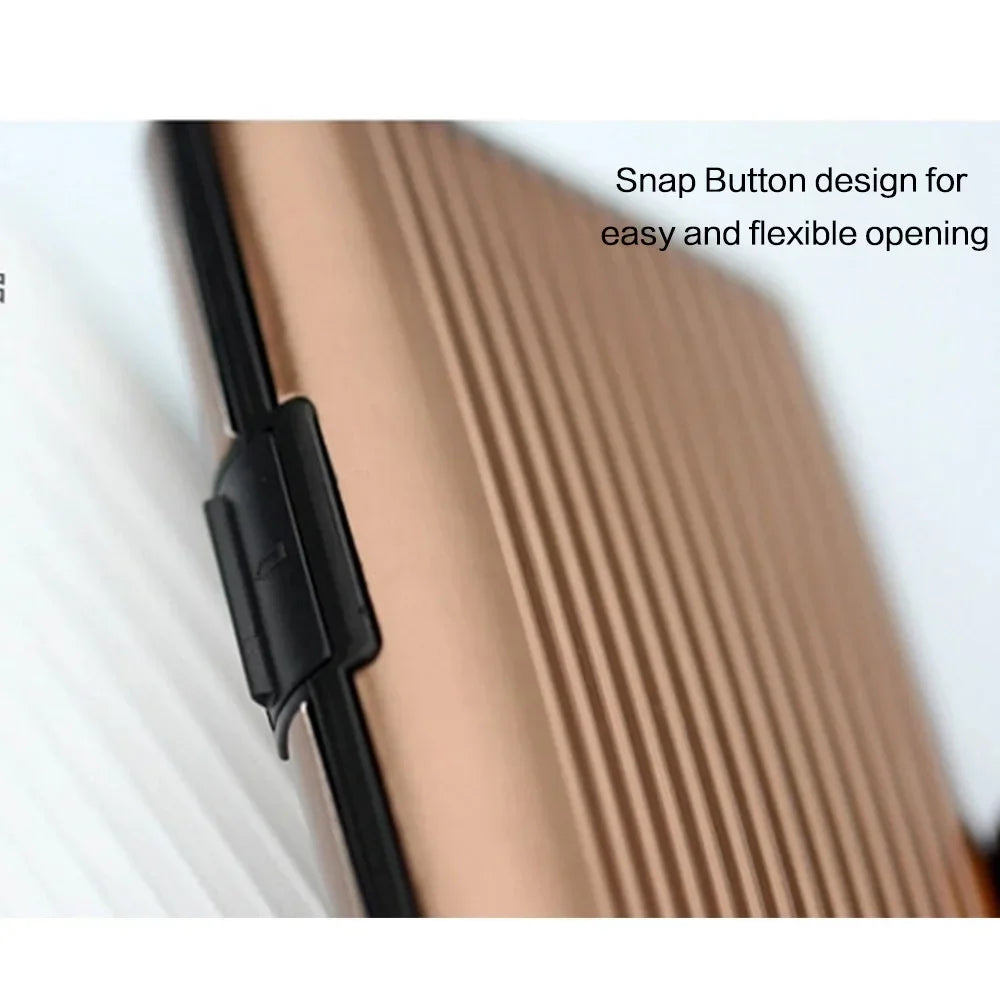 2025 RFID Blocking Metal Wallet Women Men Business ID Credit Card  Protector Card Holder High Quality Waterproof Anti-scan Purse