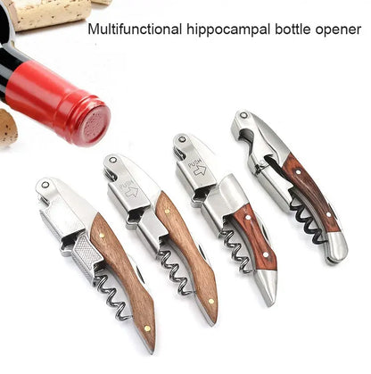 Stainless Steel Wine Corkscrew With Wood Handle - Smarsty