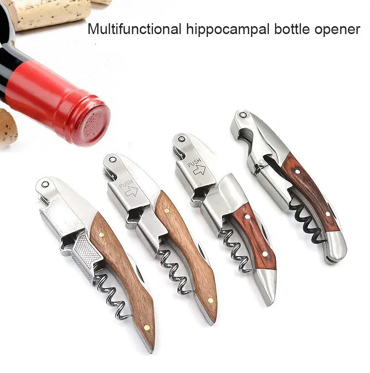 Stainless Steel Wine Corkscrew With Wood Handle - Smarsty
