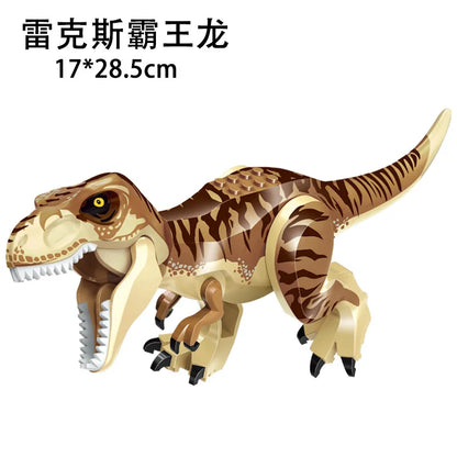 Jurassic World 3 Brutal Raptor Building Blocks Dinosaur Bricks Tyrannosaurus Indominus I-Rex Assemble Toy For Children by Smarsty