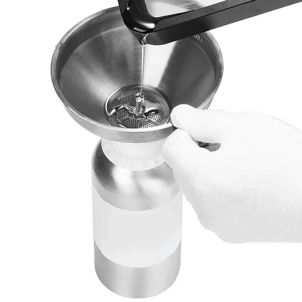 Stainless Steel Funnel Kitchen Oil Liquid Metal Funnel with Detachable Filter Wide Mouth Funnel for Canning Kitchen Tools