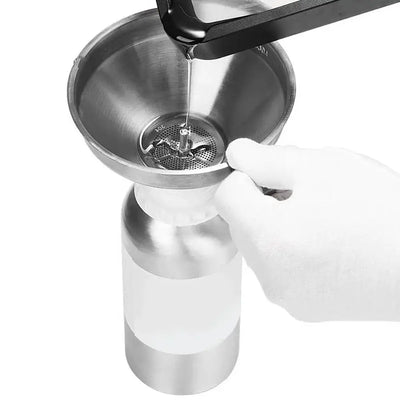 Stainless Steel Funnel Kitchen Oil Liquid Metal Funnel with Detachable Filter Wide Mouth Funnel for Canning Kitchen Tools by Smarsty