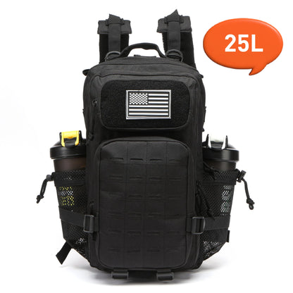 25L/50L Tactical Backpack Bag Hunting MOLLE Backpack GYM For Men EDC Outdoor Hiking Rucksack Witch 2 Bottle Holders - Smarsty
