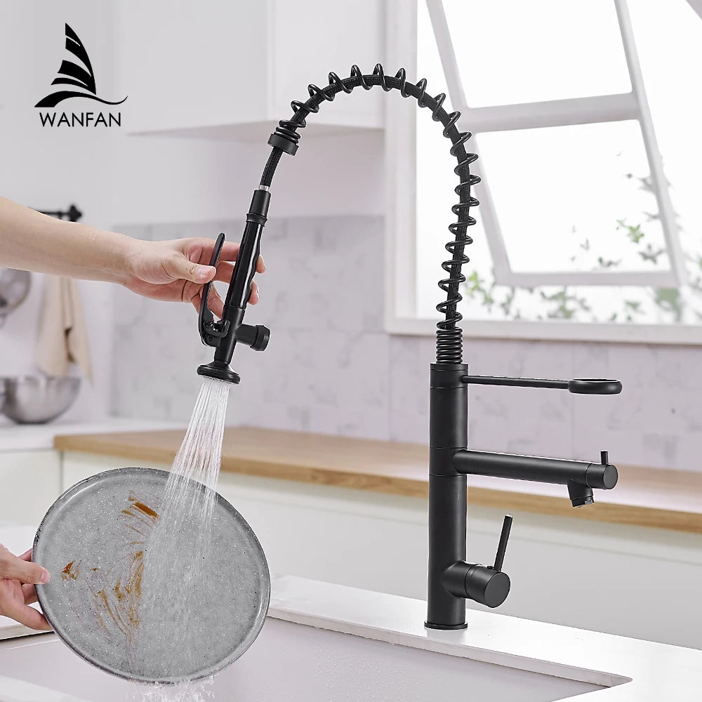 Chrome Brass Kitchen Faucet with Pull Out Spray - Smarsty