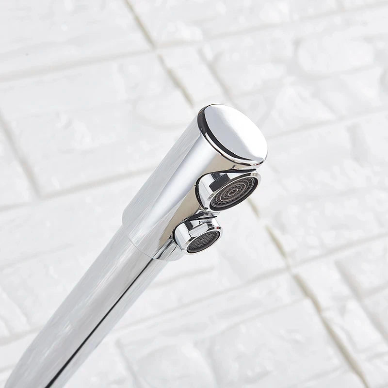 Chrome Kitchen Faucet with Pure Water Filter and Dual Handles - Smarsty