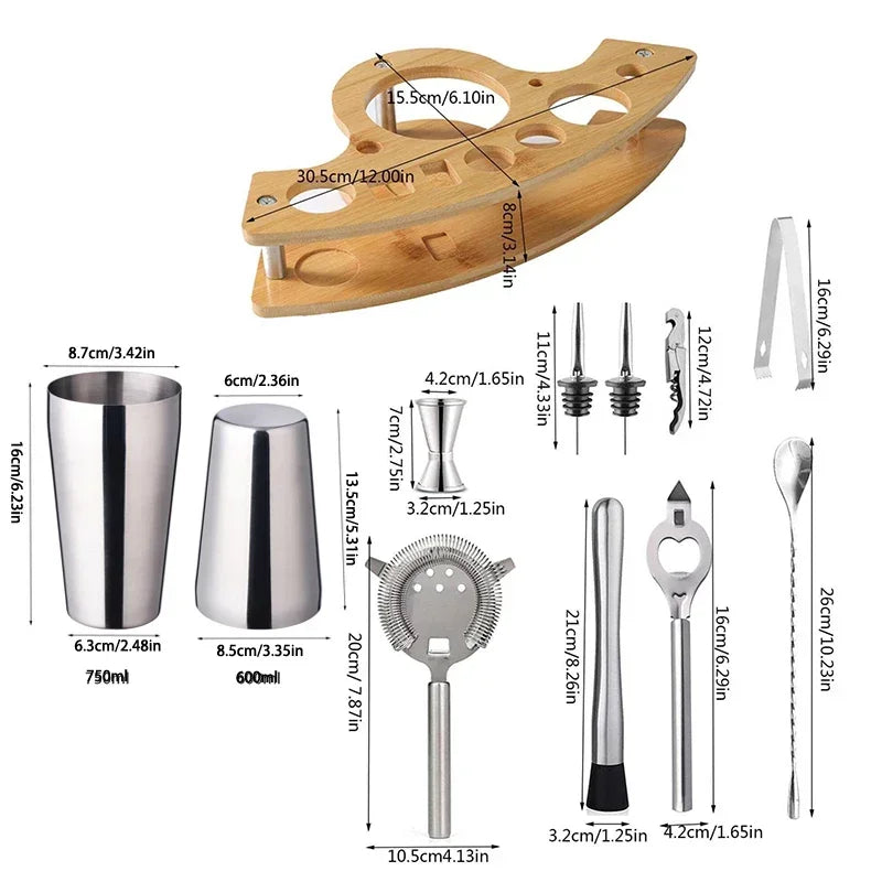 Stainless Steel Cocktail Shaker Set for Perfect Drinks - Smarsty