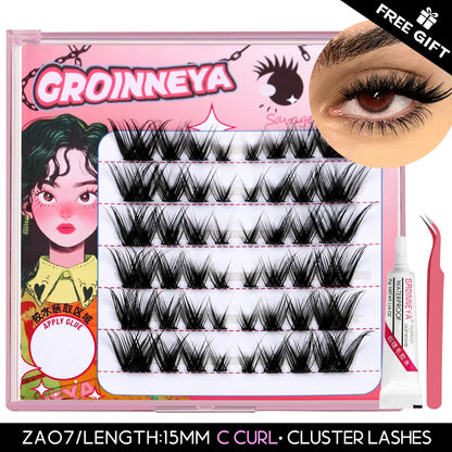 GROINNEYA DIY Eyelash Extension Kit with 280 Clusters - Smarsty