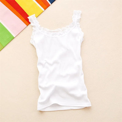 Black Tops Summer Sleeveless Women Tank Top With Lace Top Red Inside Wear Lace Camisoles Loose Underwear Womens Clothing Vest - Smarsty