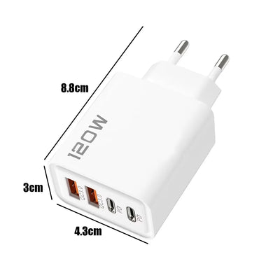 120W USB C Charger Fast Charge With PD For Smartphones - Smarsty