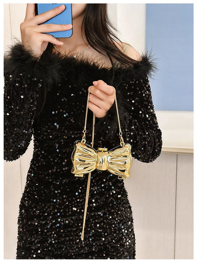 Pearl Mini Crossbody Bag Gold Shell Shoulder Purse Luxe - Smarsty