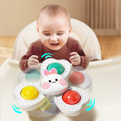 Baby Sucker Spinning Toys Children Bath Montessori Education Rotating 3 Years Bathroom Toys for Toddler Infant Toys for Baby - Smarsty