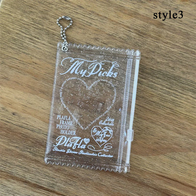 INS Transparent Candy Bag Badge Holder Korean Photocard Holder Display Bag Pendant Idol Photo Card Protective Cover Card Holder - Smarsty