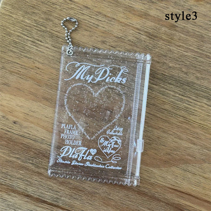 INS Transparent Candy Bag Badge Holder Korean Photocard Holder Display Bag Pendant Idol Photo Card Protective Cover Card Holder