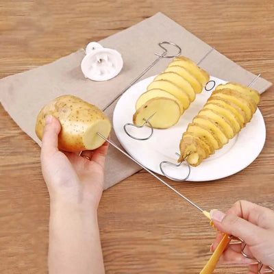 Whirlwind Potato Spiral Cutter Potato Tower Making Machine Vegetable Slicer Creative Vegetable Tools Kitchen Accessories Gadgets by Smarsty
