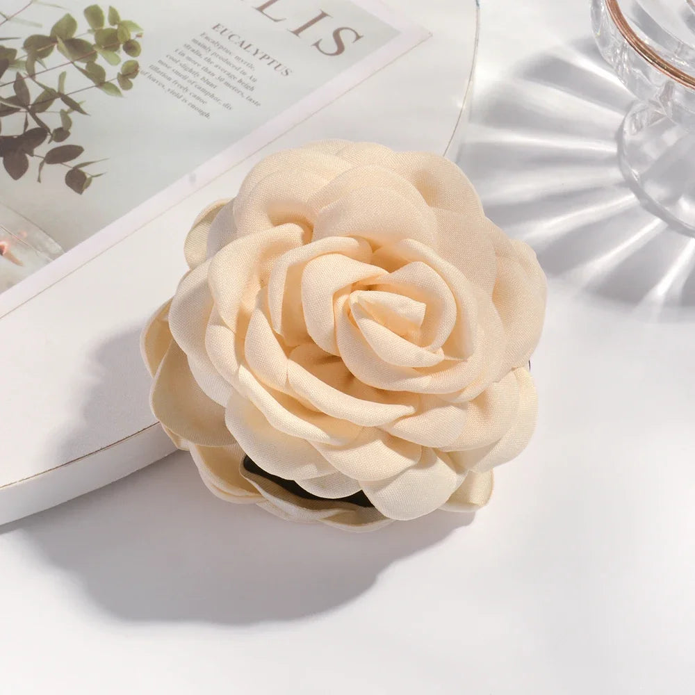 16 Color Rose Flower Hair Claw Clips Medium Secure Grip - Smarsty
