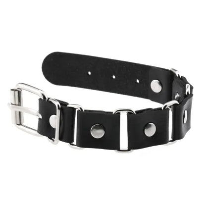 Unisex PU Leather Punk Bracelet with Spikes and Skull - Smarsty