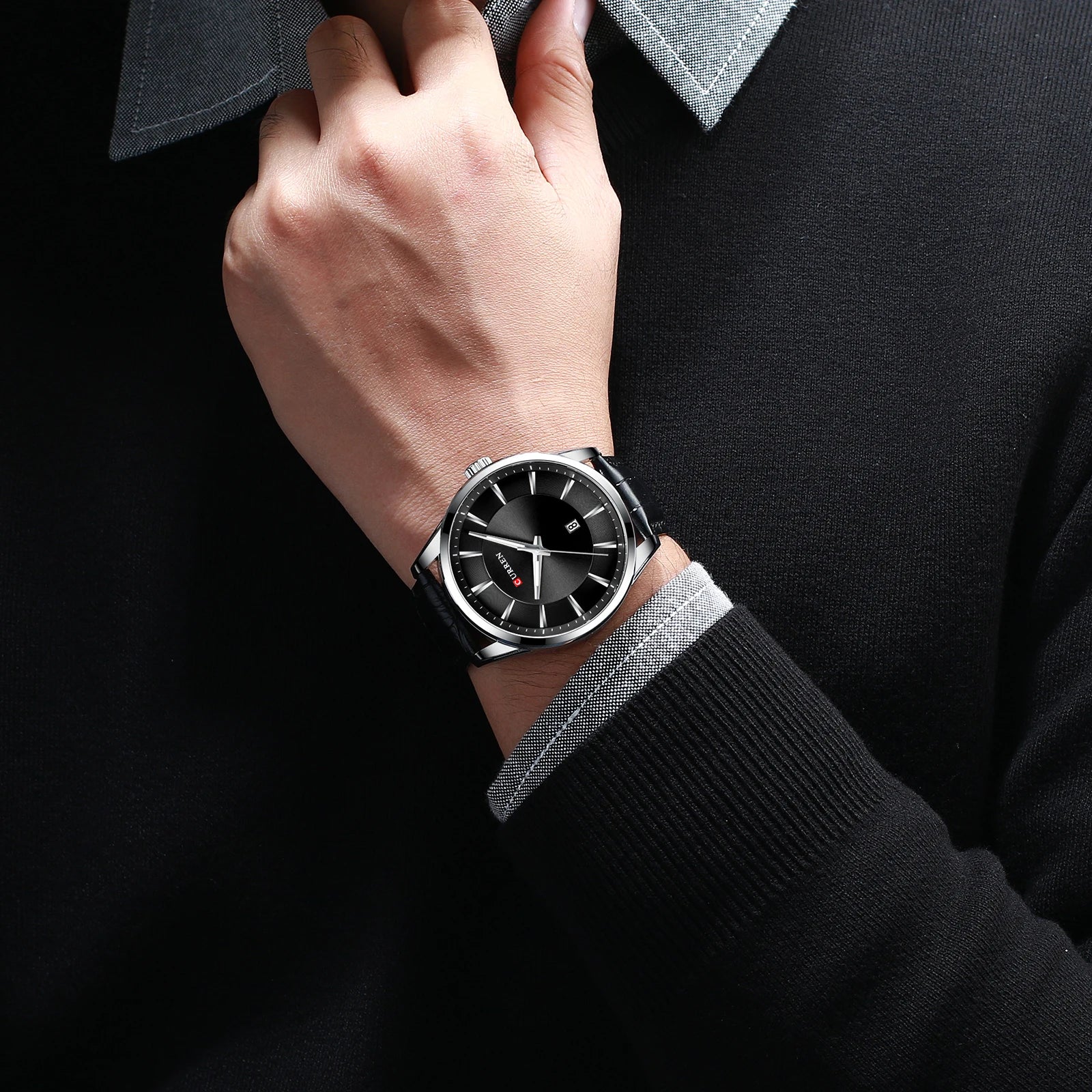 CURREN Luxury Quartz Watch for Men with Leather Strap - Smarsty