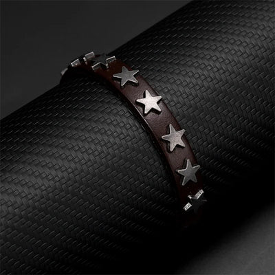 Leather Wrap Bracelet for Men and Women with Buckle Closure - Smarsty