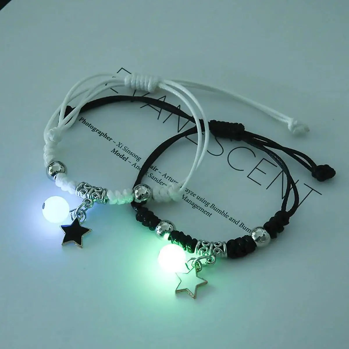 Luminous Beads Couple Bracelets Set for Matching Friends - Smarsty