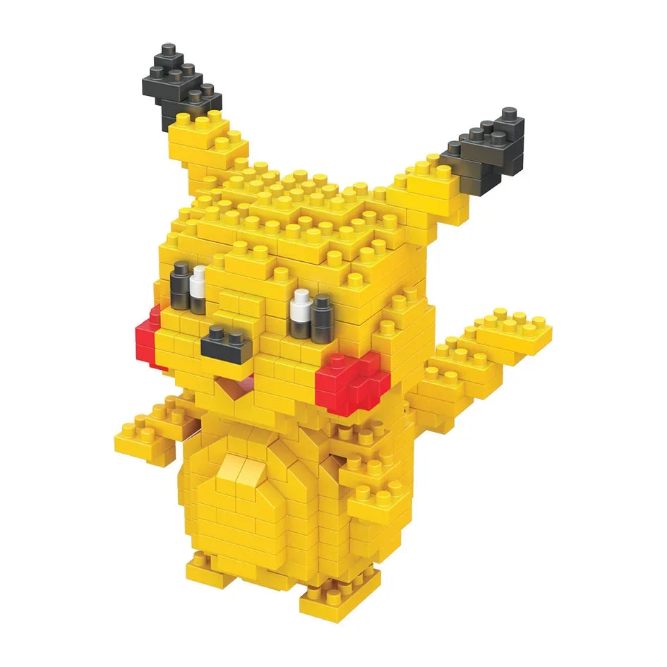 DIY Pokemon Blocks Small Cartoon Mini Building Block Pikachu Charizard Eevee Mewtwo Anime Assemble Action Model Dolls Toys by Smarsty