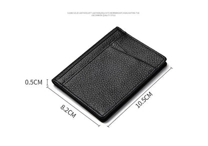 YUECIMIE Super Slim Soft Wallet Genuine Leather Mini Credit Card Holder Wallets Purse Thin Small Card Holders Men Wallet