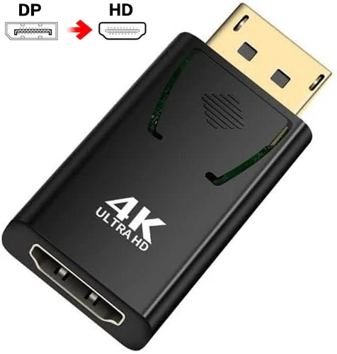 4K DP DisplayPort to HDMI-compatible Adapter Converter Display Port DP to HDMI-compatible HDTV Adapter Video Audio Laptop PC - Smarsty